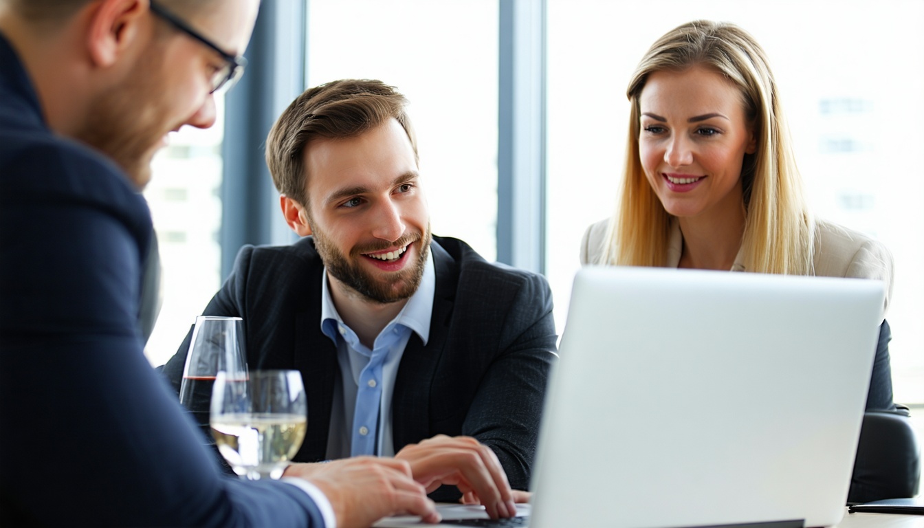 business people using laptop